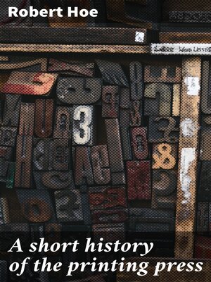 cover image of A short history of the printing press